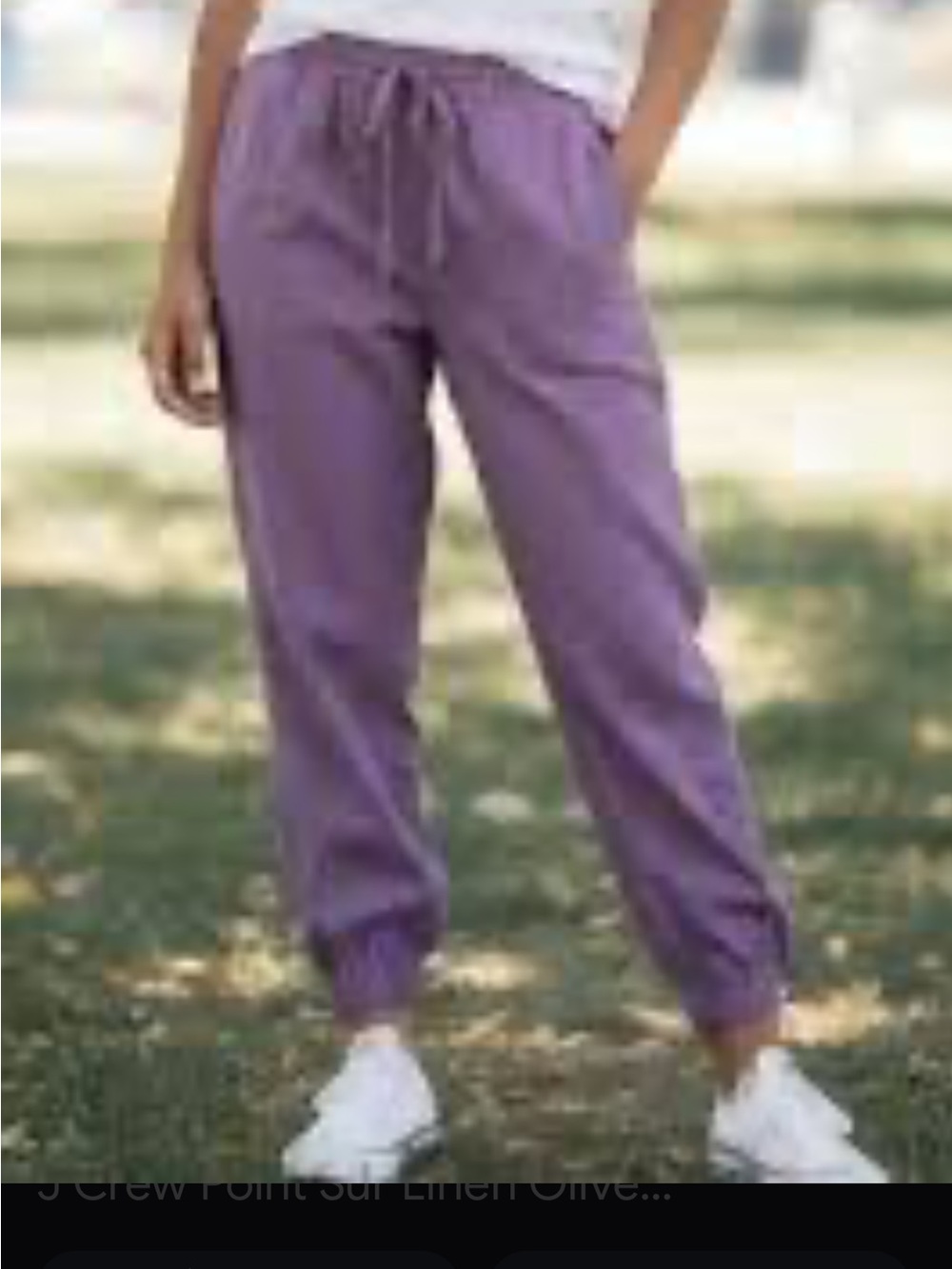 POINT SUR lavender Drawstring Jogger linen  Pants